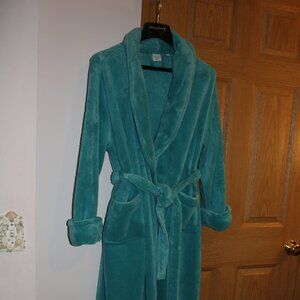 Women's Plush Long Bathrobe by Sonoma size 1X Turquoise